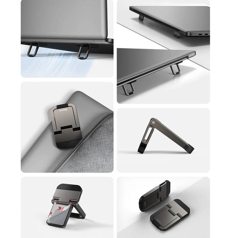 Подставка для ноутбука Baseus Slim Laptop Kickstand (2шт) (LUZC00001), Gray 2, купить оптом с доставкой