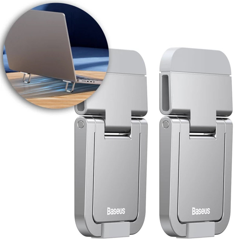 Подставка для ноутбука Baseus Slim Laptop Kickstand (2шт) (LUZC00001), Silver 1, купить оптом с доставкой