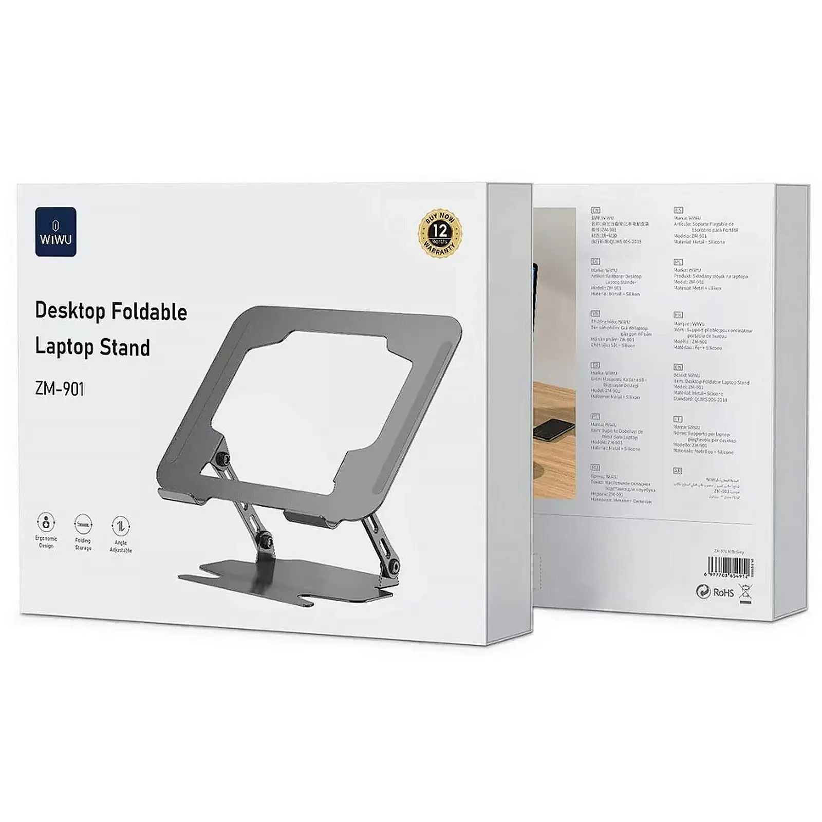 Подставка для ноутбука WIWU ZM-901 Laptop Stand, Grey 1, купить оптом с доставкой