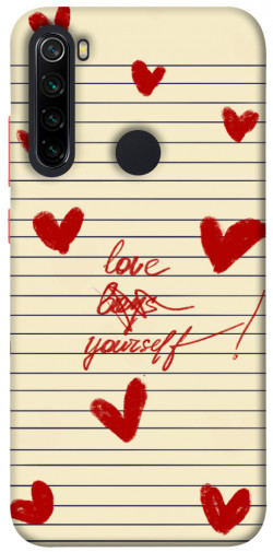 Чехол itsPrint Love yourself для Xiaomi Redmi Note 8