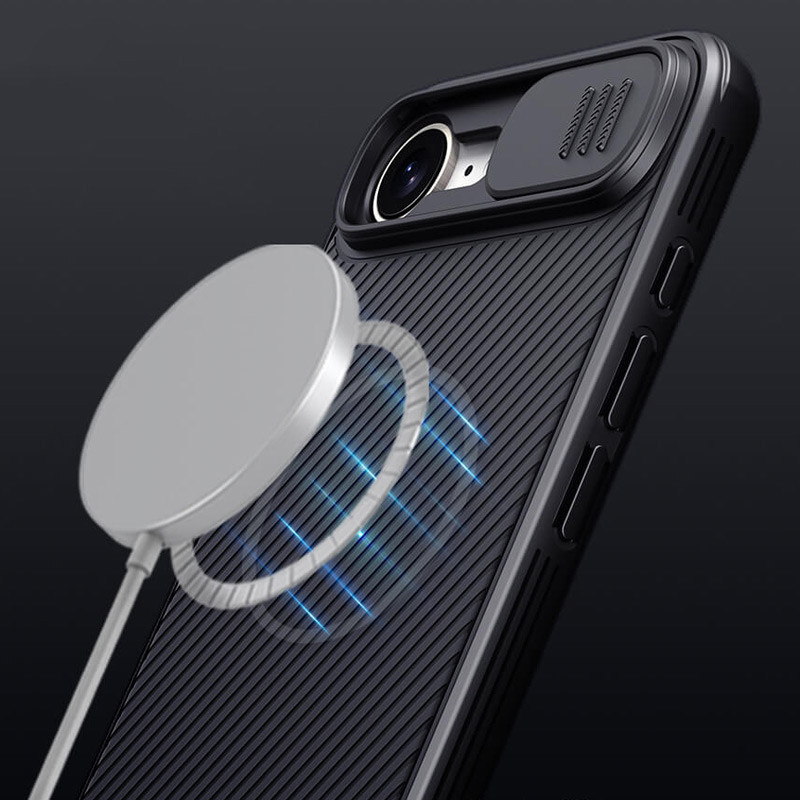 Карбоновая накладка Nillkin CamShield Pro Magnetic для Apple iPhone 16e (6.1) на картинке №7