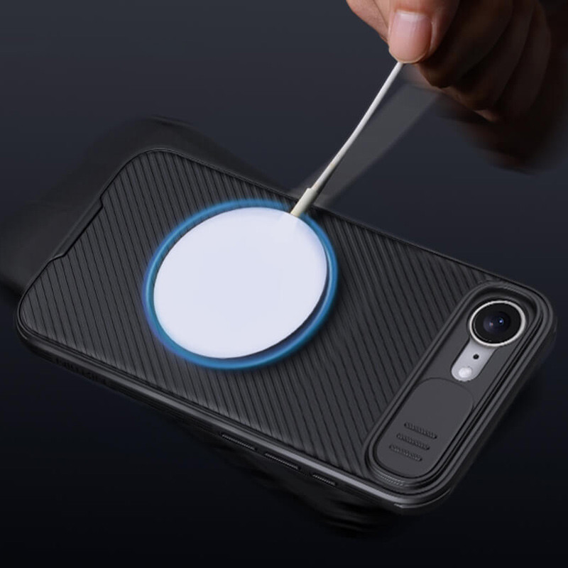 Карбоновая накладка Nillkin CamShield Pro Magnetic для Apple iPhone 16e (6.1) на картинке №8