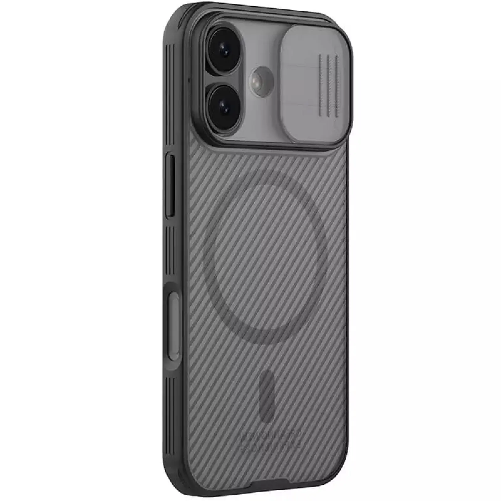 Карбонова накладка Nillkin CamShield Pro Magnetic для Apple iPhone 17 (6.3"), Transparent black, Пластик, купити оптом з доставкою