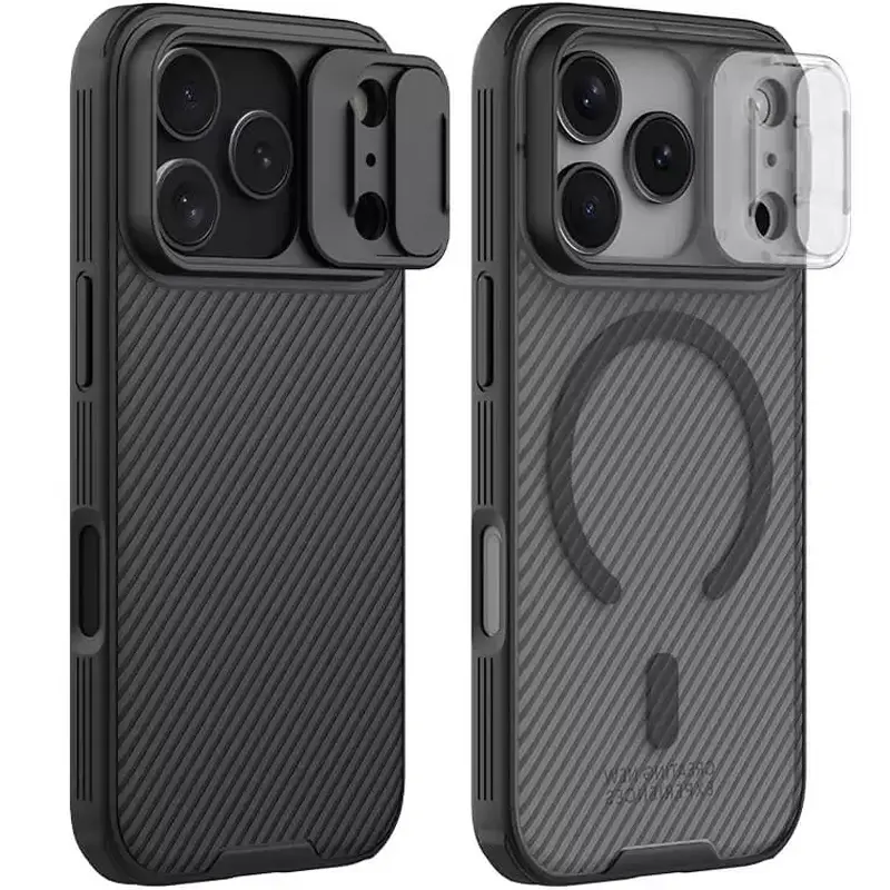 Карбоновая накладка Nillkin CamShield Pro Magnetic для Apple iPhone 17 Pro (6.3"), Пластик, купить оптом с доставкой