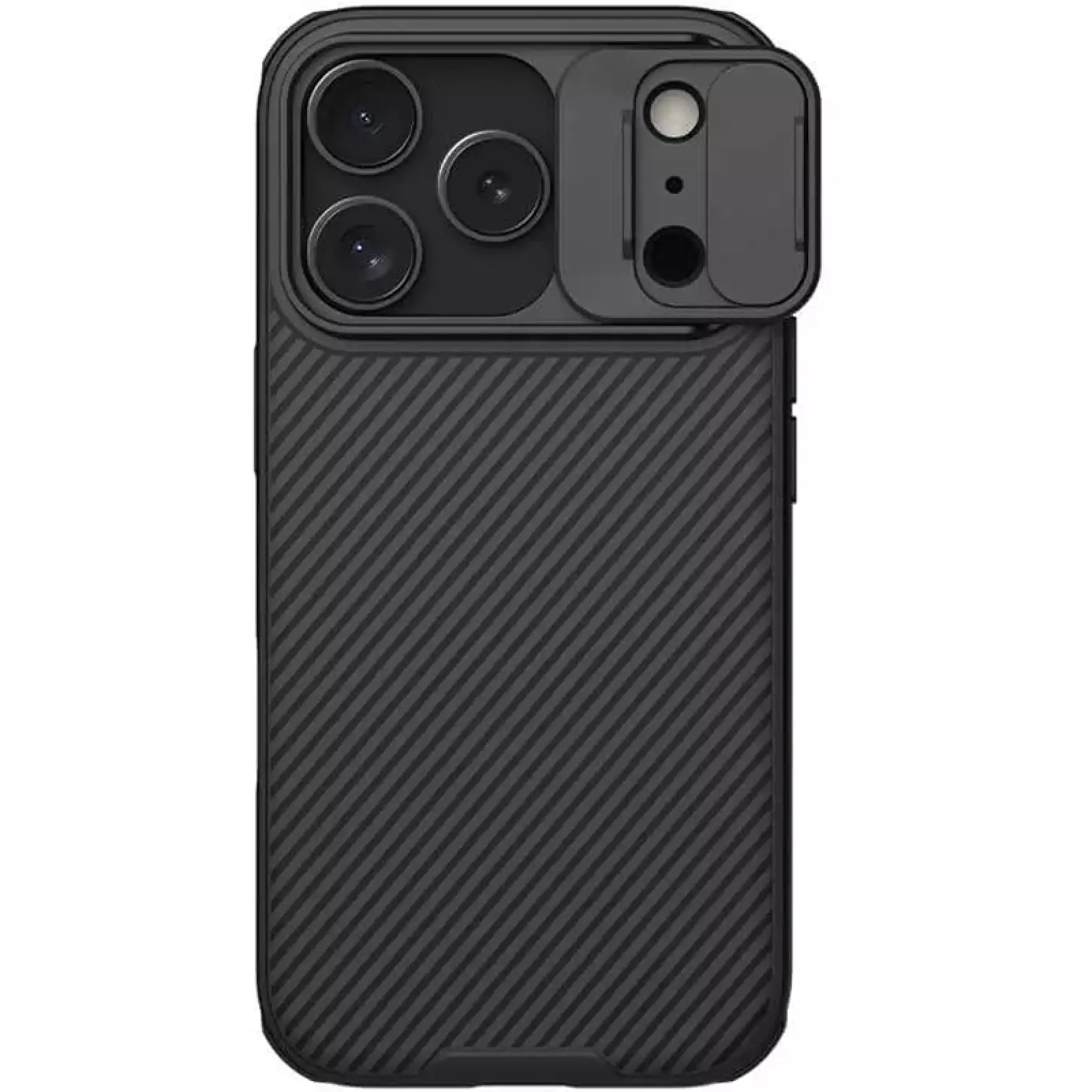Карбоновая накладка Nillkin CamShield Pro Magnetic для Apple iPhone 17 Pro (6.3"), Black 1, Пластик, купить оптом с доставкой