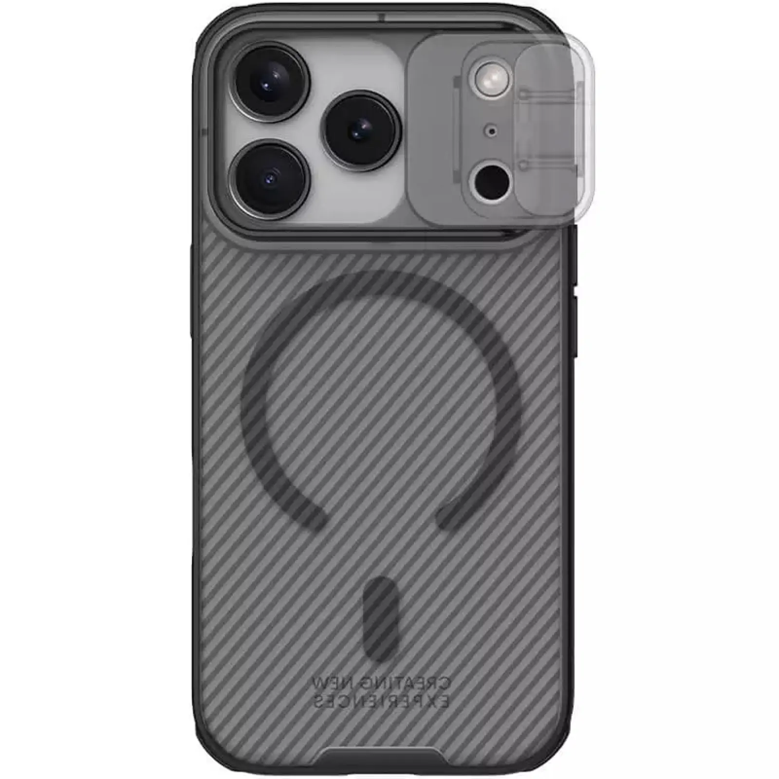 Карбоновая накладка Nillkin CamShield Pro Magnetic для Apple iPhone 17 Pro (6.3"), Transparent black 1, Пластик, купить оптом с доставкой