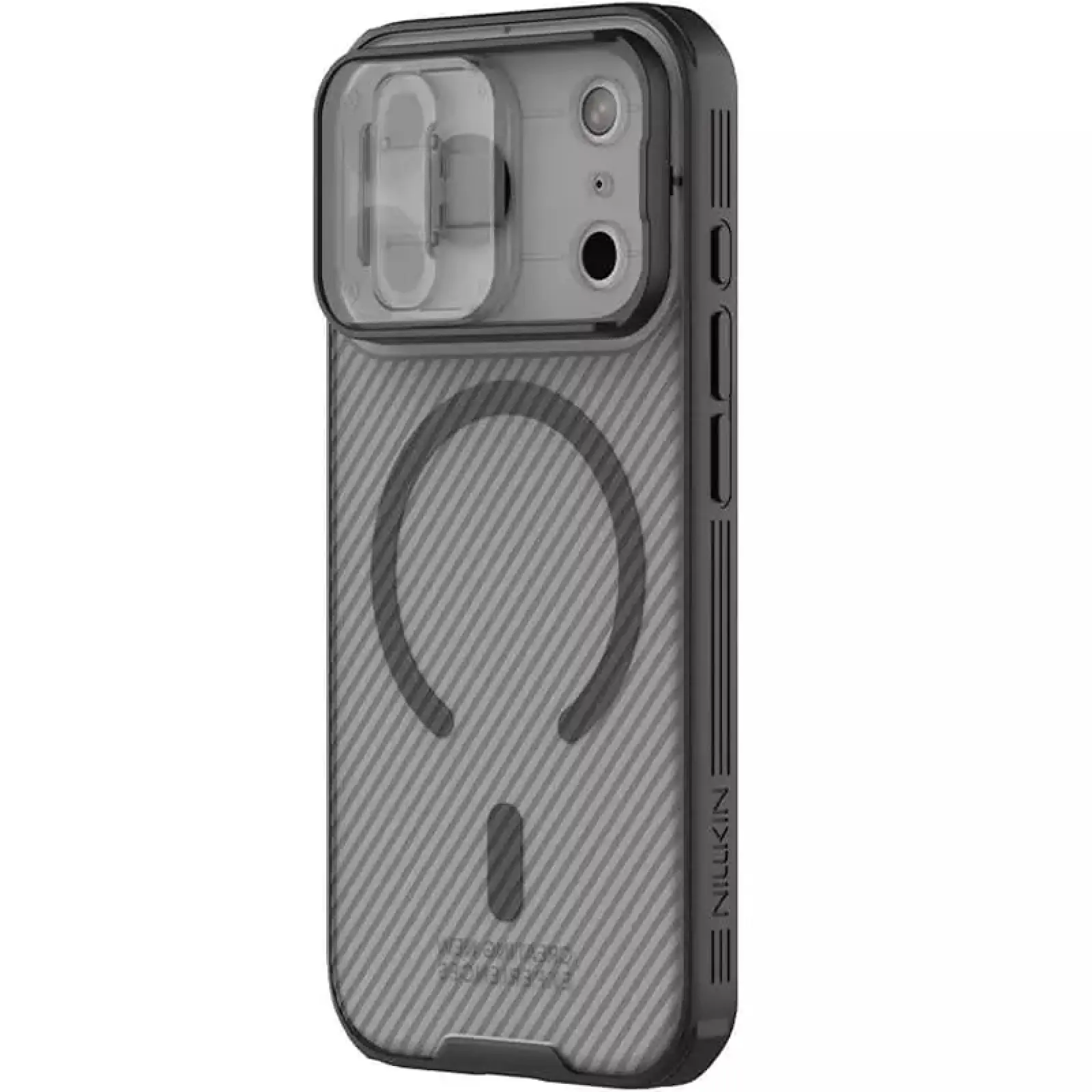 Карбоновая накладка Nillkin CamShield Pro Magnetic для Apple iPhone 17 Pro (6.3"), Transparent black 2, Пластик, купить оптом с доставкой
