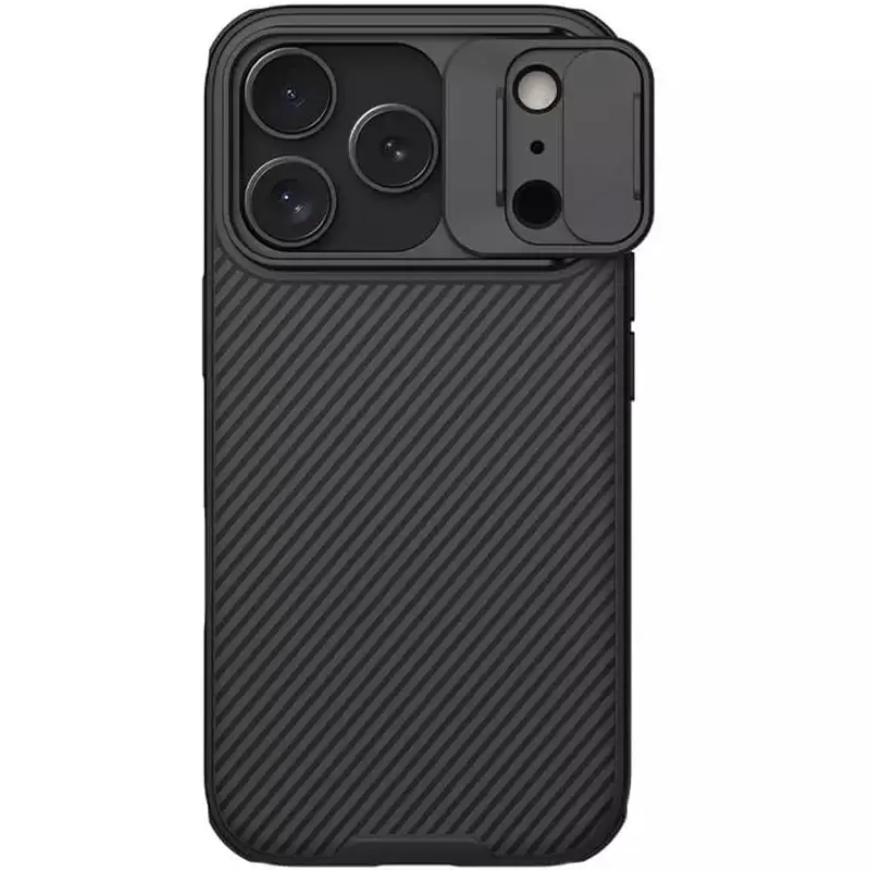 Карбоновая накладка Nillkin CamShield Pro Magnetic для Apple iPhone 17 Pro Max (6.9"), Black 1, Пластик, купить оптом с доставкой