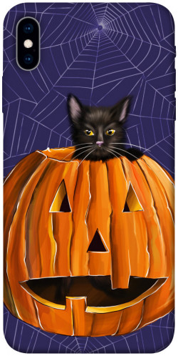 Чехол itsPrint Cat and pumpkin для Apple iPhone X (5.8")