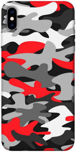 Чехол itsPrint Красно-серый камуфляж для Apple iPhone X (5.8")