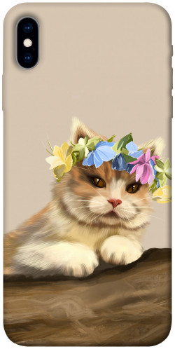 Чехол itsPrint Cat in flowers для Apple iPhone X (5.8")