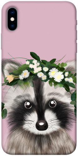 Чехол itsPrint Raccoon in flowers для Apple iPhone X (5.8")