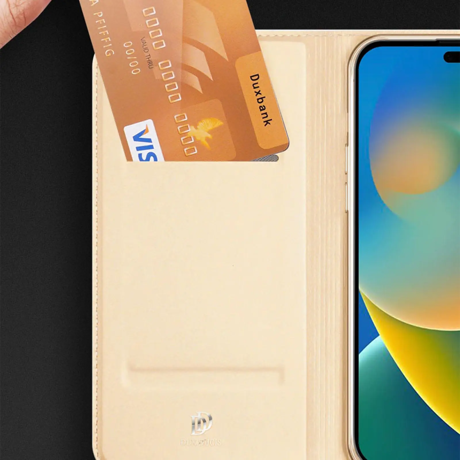 Чохол-книжка Dux Ducis з кишенею для візиток для Apple iPhone 12 Pro Max (6.7"), Золотий 1, Штучна шкіра, купити оптом з доставкою