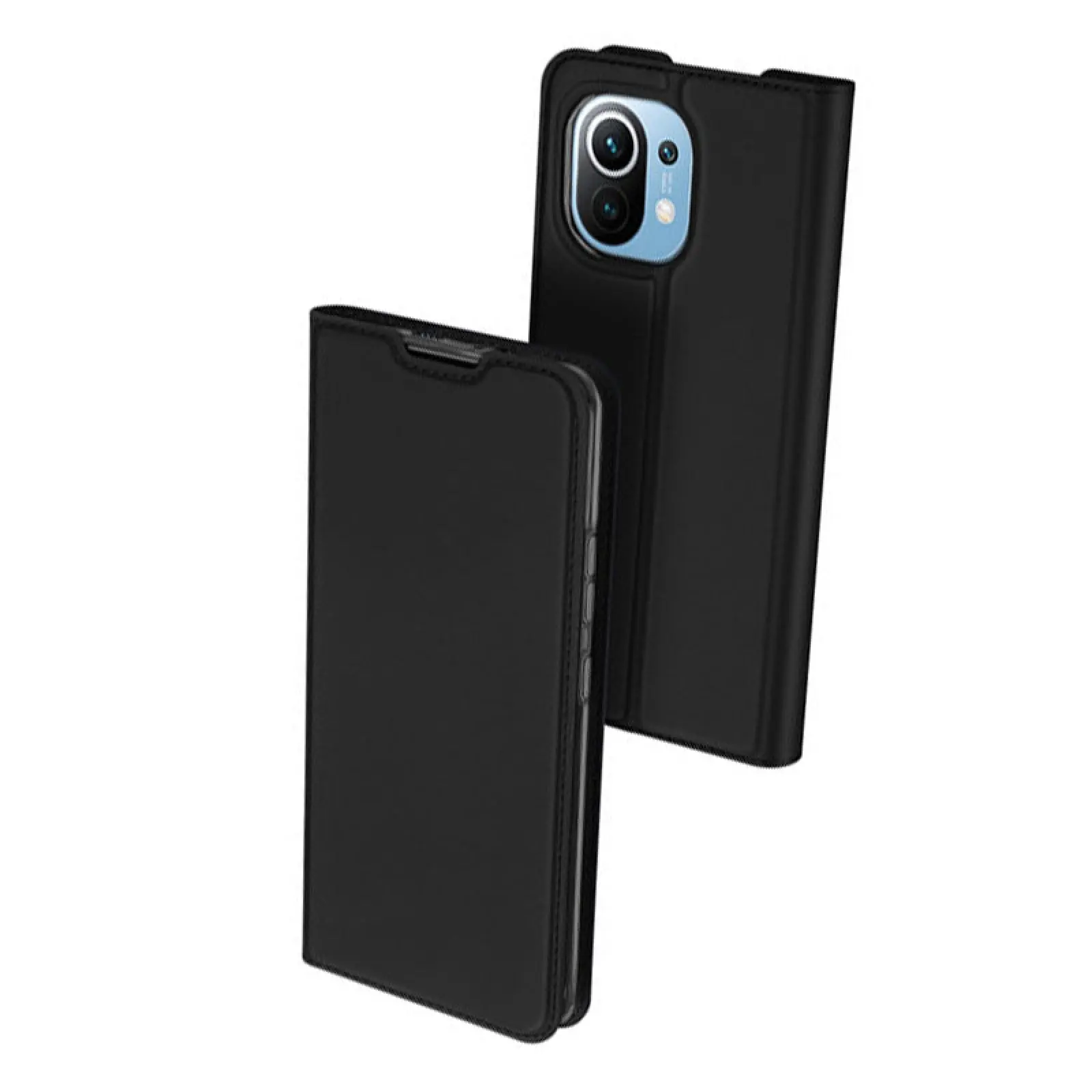 Чехол-книжка Dux Ducis с карманом для визиток для Xiaomi Mi 11, Черный, Искусственная кожа, купить оптом с доставкой