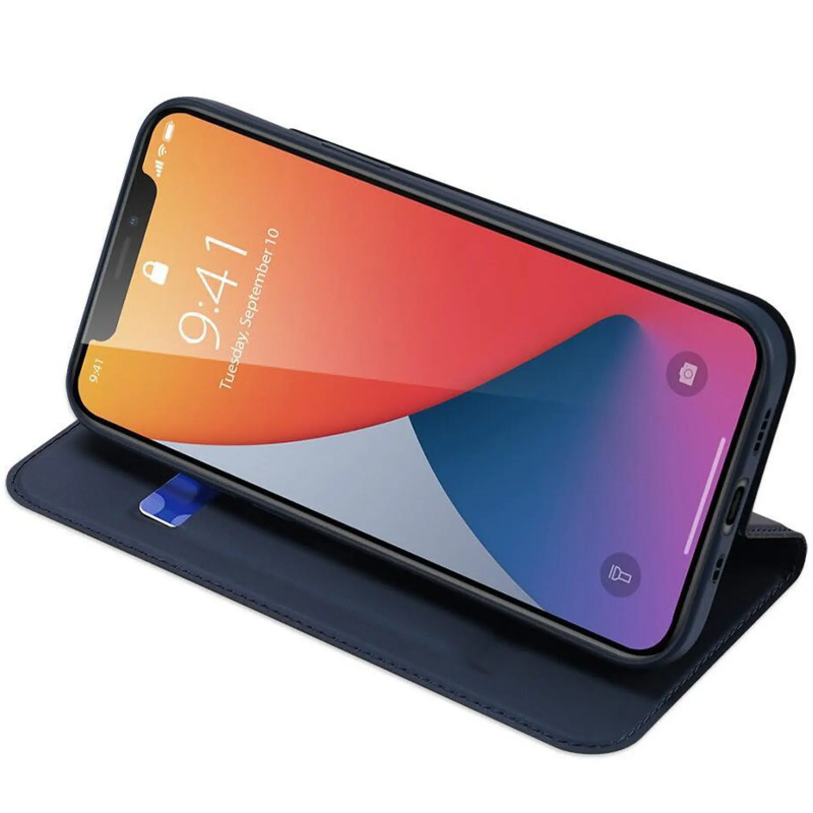 Чехол-книжка Dux Ducis с карманом для визиток для Apple iPhone 13 Pro Max (6.7"), Синий 2, Искусственная кожа, купить оптом с доставкой