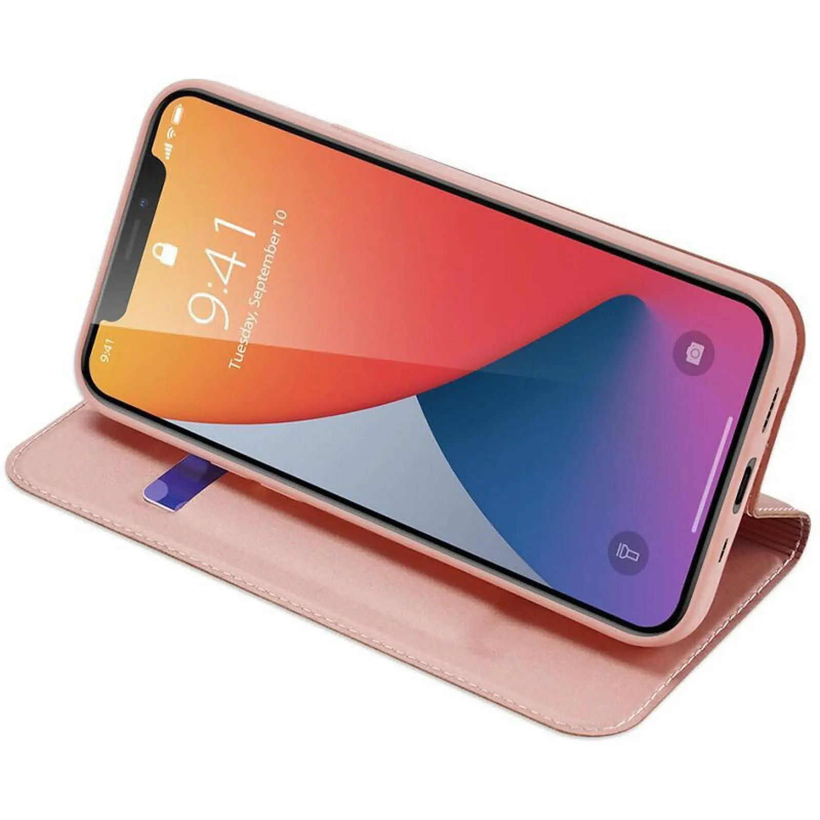Чехол-книжка Dux Ducis с карманом для визиток для Apple iPhone 14 Pro Max (6.7"), Rose Gold 3, Искусственная кожа, купить оптом с доставкой