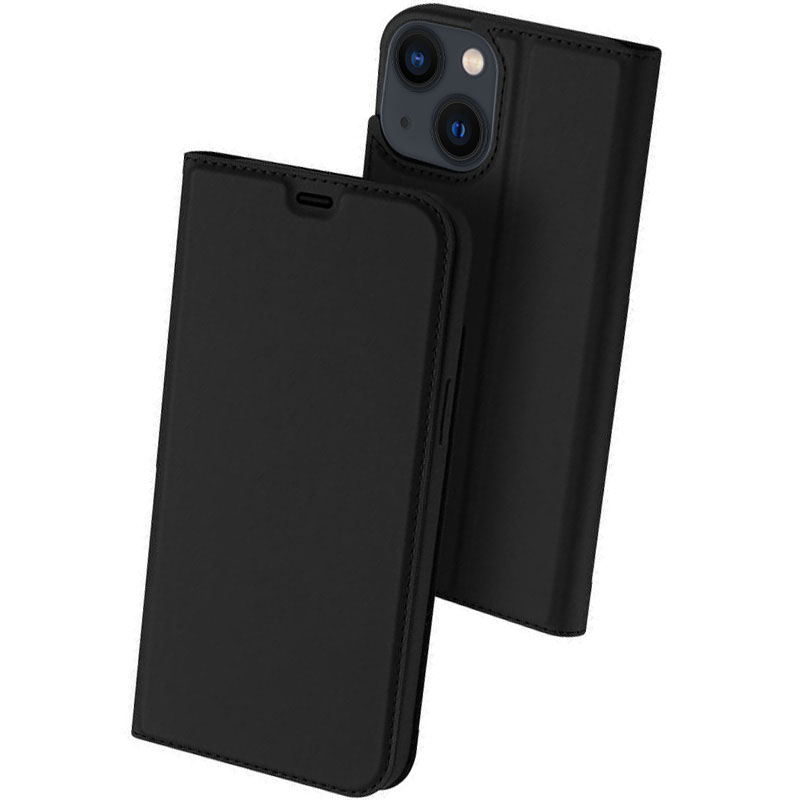 Уценка Чехол-книжка Dux Ducis с карманом для визиток для Apple iPhone 14 / 13 (6.1"), Поврежденная упаковка / Черный, Искусственная кожа, купить оптом с доставкой