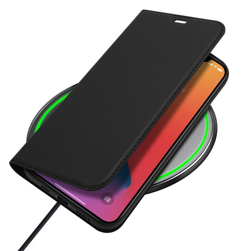 Уценка Чехол-книжка Dux Ducis с карманом для визиток для Apple iPhone 14 / 13 (6.1"), Поврежденная упаковка / Черный 2, Искусственная кожа, купить оптом с доставкой