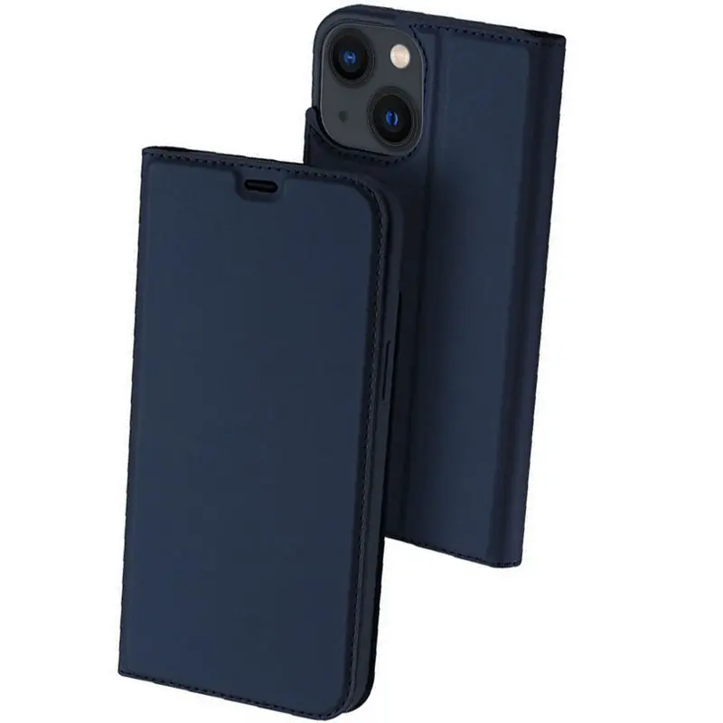 Чохол-книжка Dux Ducis з кишенею для візиток для Apple iPhone 14 / 13 (6.1"), Синій, Штучна шкіра, купити оптом з доставкою