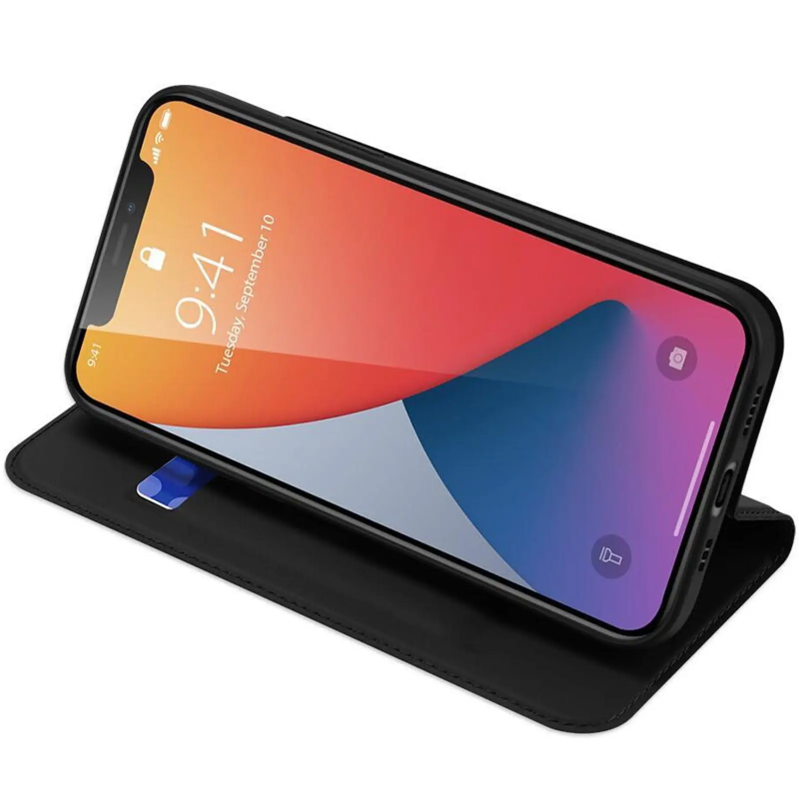 Чохол-книжка Dux Ducis з кишенею для візиток для Apple iPhone 14 / 13 (6.1"), Чорний 3, Штучна шкіра, купити оптом з доставкою