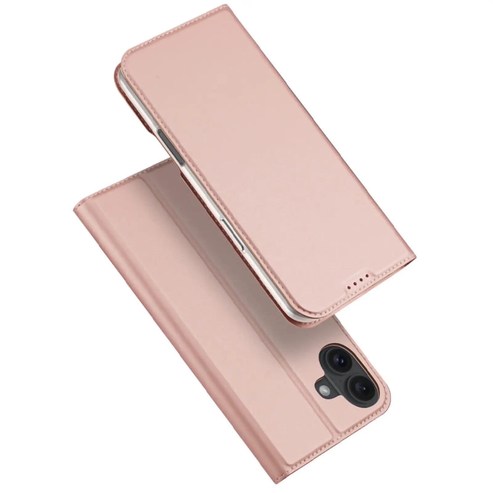 Чехол-книжка Dux Ducis с карманом для визиток для Apple iPhone 16 (6.1"), Rose Gold, Искусственная кожа, купить оптом с доставкой