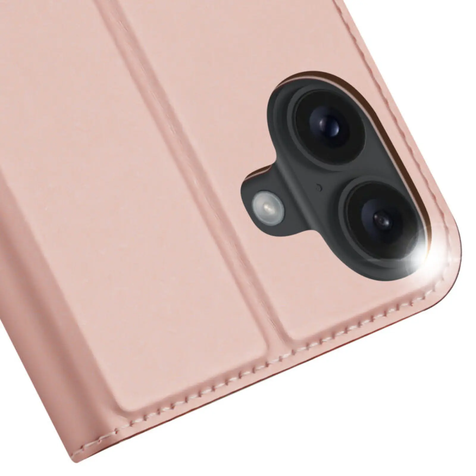 Чехол-книжка Dux Ducis с карманом для визиток для Apple iPhone 16 (6.1"), Rose Gold 1, Искусственная кожа, купить оптом с доставкой