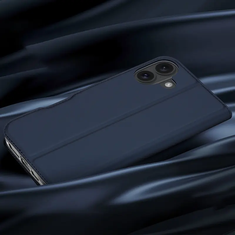 Чехол-книжка Dux Ducis с карманом для визиток для Apple iPhone 16 (6.1"), Синий 3, Искусственная кожа, купить оптом с доставкой
