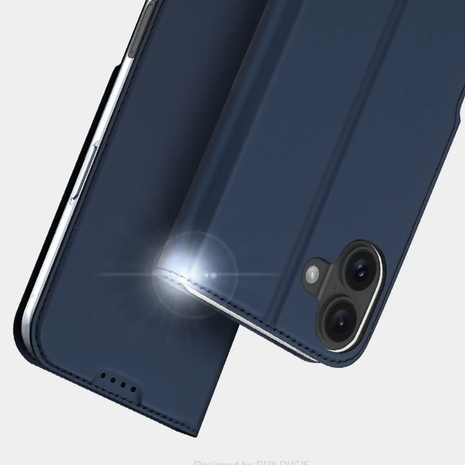 Чехол-книжка Dux Ducis с карманом для визиток для Apple iPhone 16 (6.1"), Синий 4, Искусственная кожа, купить оптом с доставкой