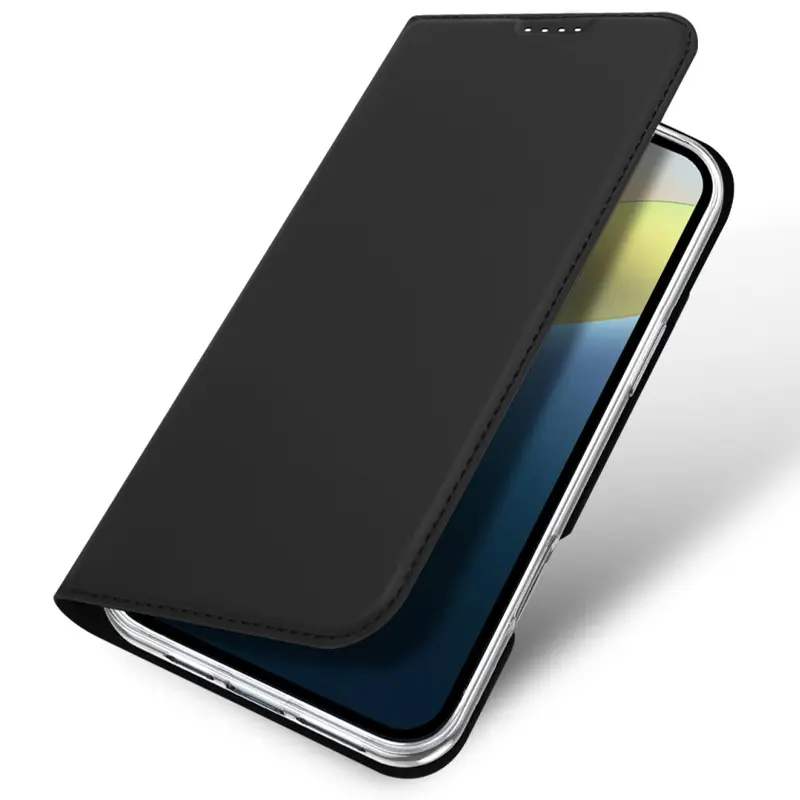 Чехол-книжка Dux Ducis с карманом для визиток для Apple iPhone 16 (6.1"), Черный 1, Искусственная кожа, купить оптом с доставкой