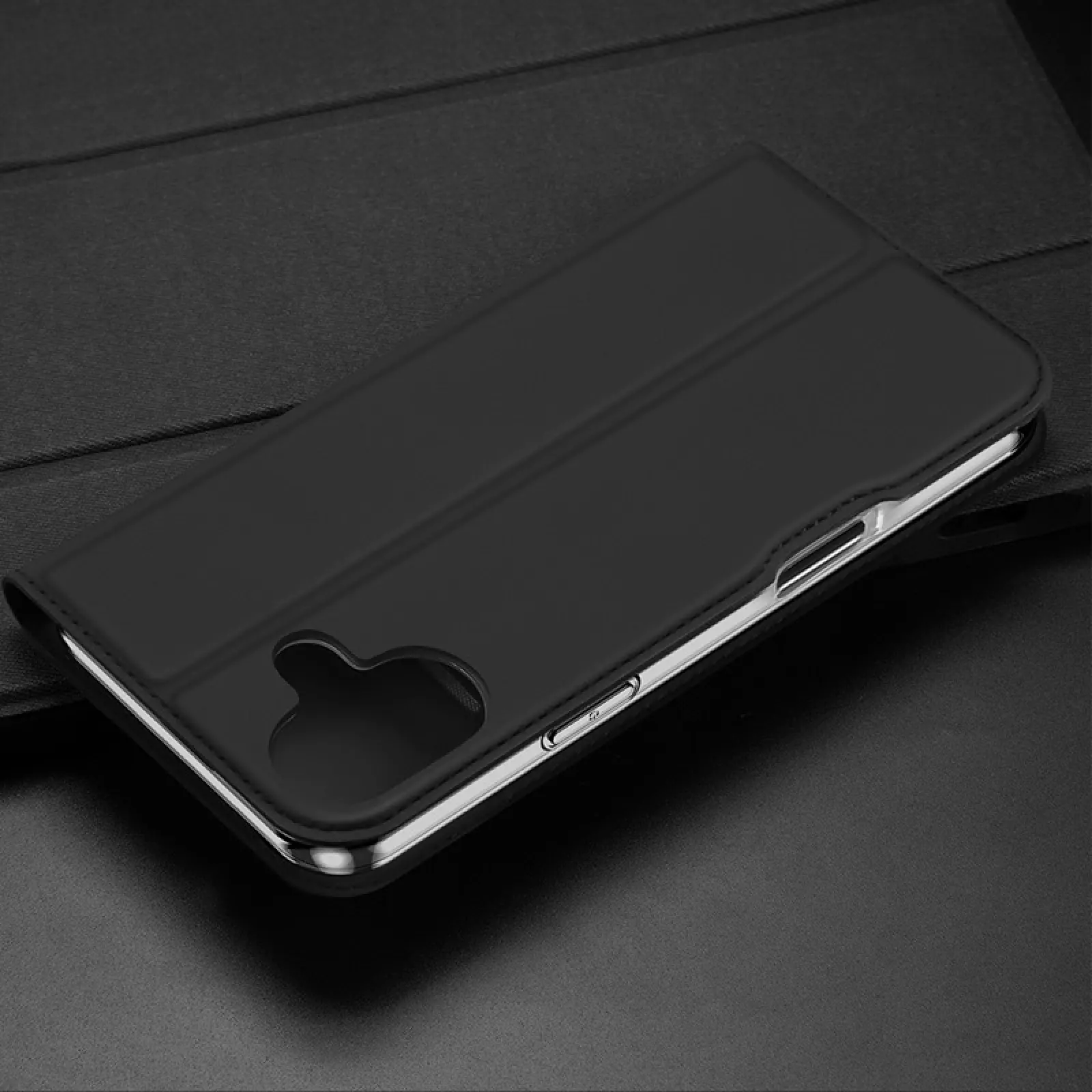 Чехол-книжка Dux Ducis с карманом для визиток для Apple iPhone 16 (6.1"), Черный 3, Искусственная кожа, купить оптом с доставкой