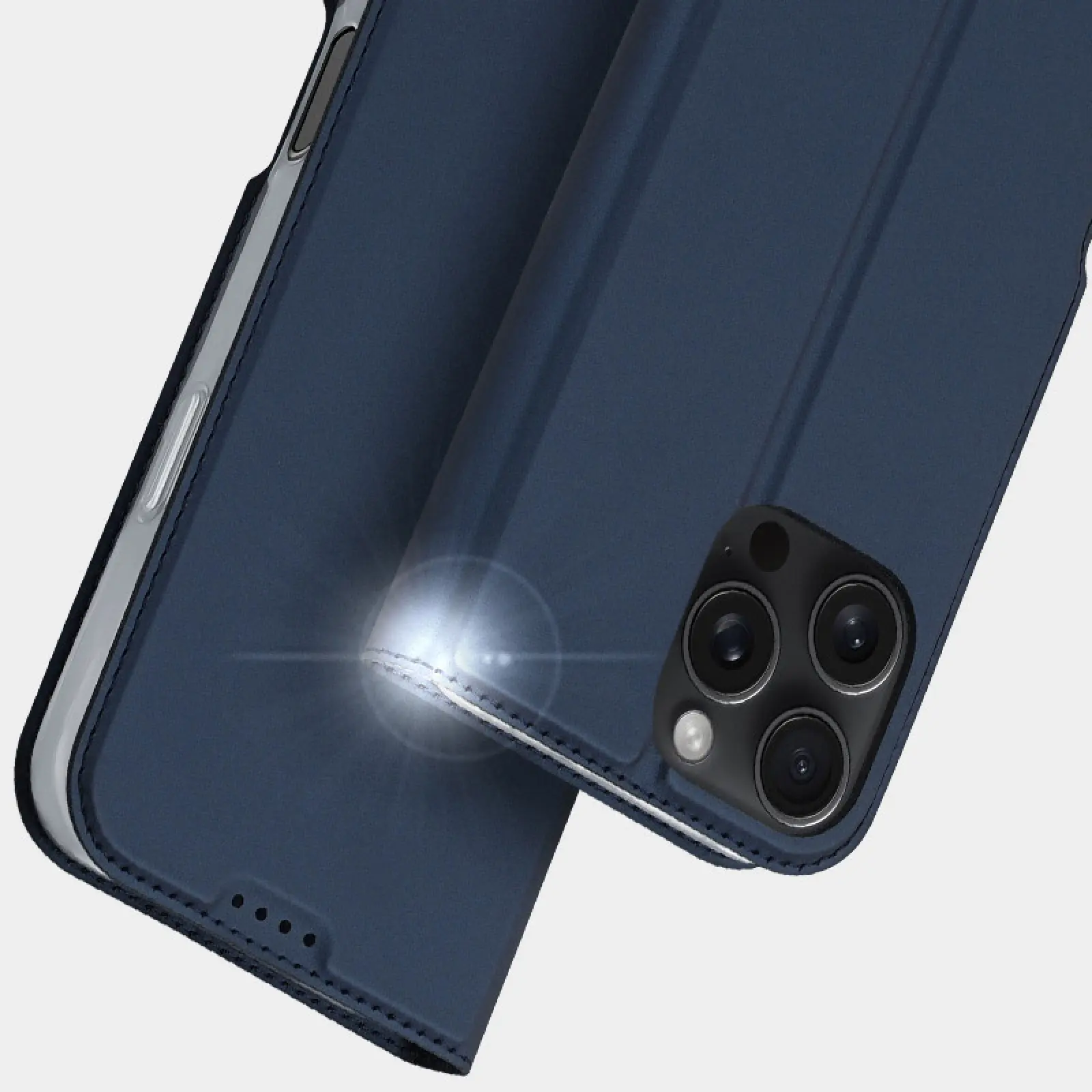 Чехол-книжка Dux Ducis с карманом для визиток для Apple iPhone 16 Pro (6.3"), Синий 5, Искусственная кожа, купить оптом с доставкой