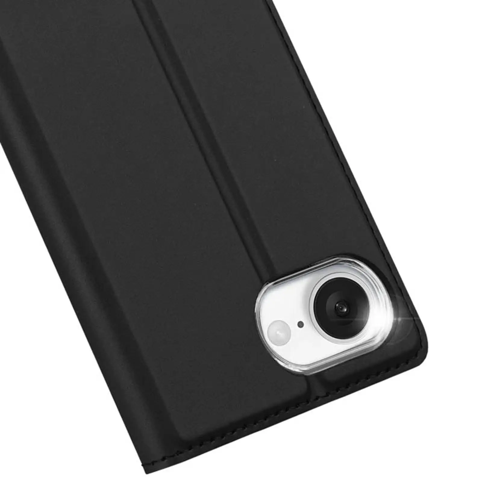 Чехол-книжка Dux Ducis с карманом для визиток для Apple iPhone 16e (6.1"), Черный 2, Искусственная кожа, купить оптом с доставкой