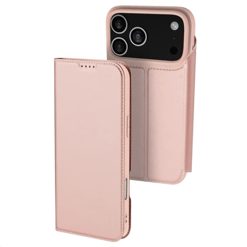 Чехол-книжка Dux Ducis с карманом для визиток для Apple iPhone 18 Pro Max / 17 Pro Max (6.9"), Rose Gold, Искусственная кожа, купить оптом с доставкой