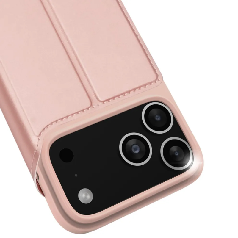 Чехол-книжка Dux Ducis с карманом для визиток для Apple iPhone 18 Pro Max / 17 Pro Max (6.9"), Rose Gold 4, Искусственная кожа, купить оптом с доставкой