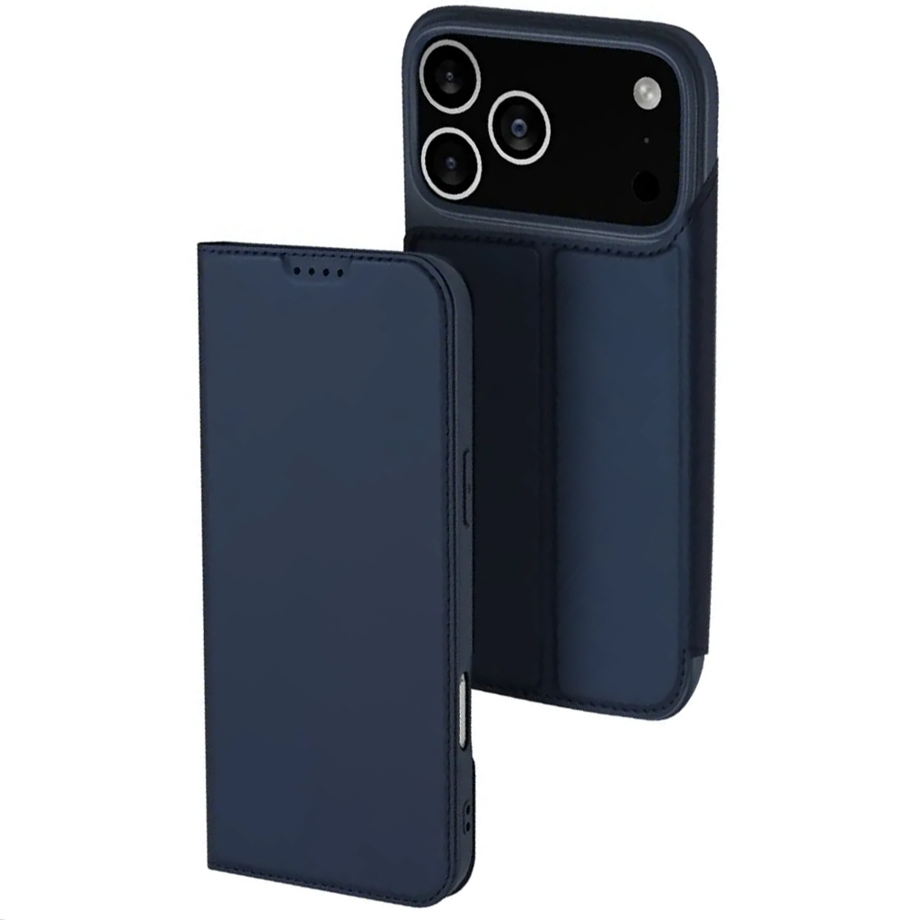 Чехол-книжка Dux Ducis с карманом для визиток для Apple iPhone 18 Pro Max / 17 Pro Max (6.9"), Синий, Искусственная кожа, купить оптом с доставкой