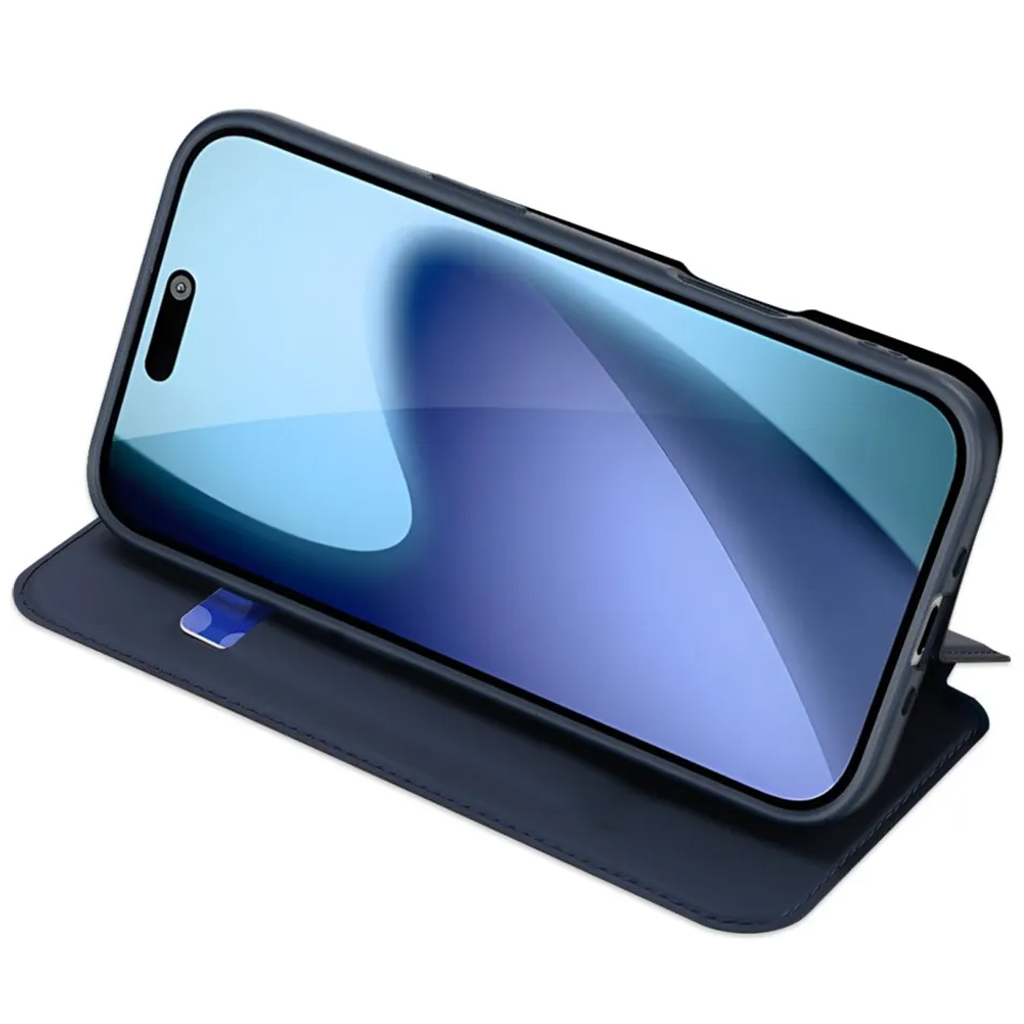 Чехол-книжка Dux Ducis с карманом для визиток для Apple iPhone 18 Pro Max / 17 Pro Max (6.9"), Синий 1, Искусственная кожа, купить оптом с доставкой