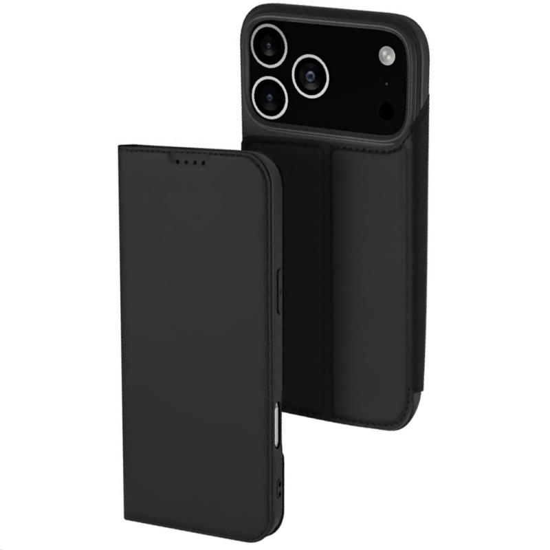 Чехол-книжка Dux Ducis с карманом для визиток для Apple iPhone 18 Pro Max / 17 Pro Max (6.9"), Черный, Искусственная кожа, купить оптом с доставкой