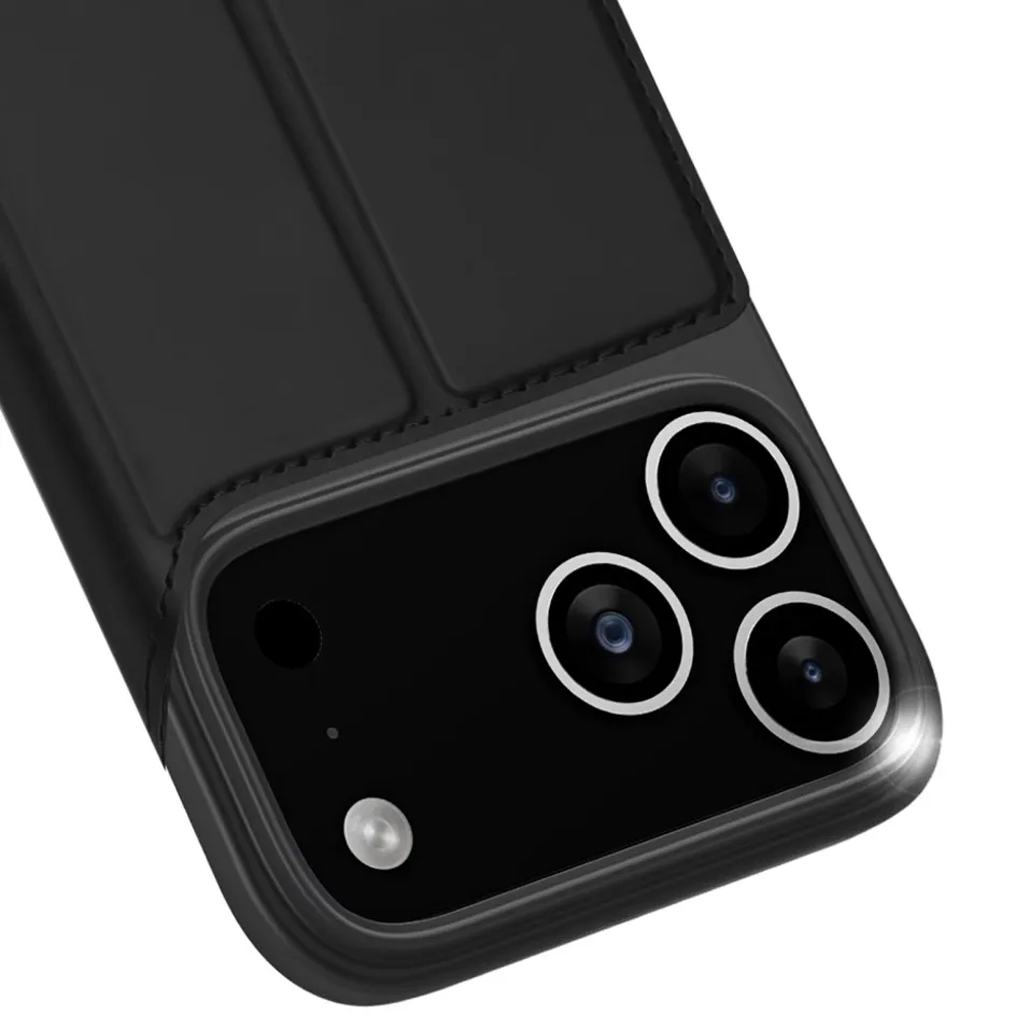 Чехол-книжка Dux Ducis с карманом для визиток для Apple iPhone 18 Pro Max / 17 Pro Max (6.9"), Черный 4, Искусственная кожа, купить оптом с доставкой