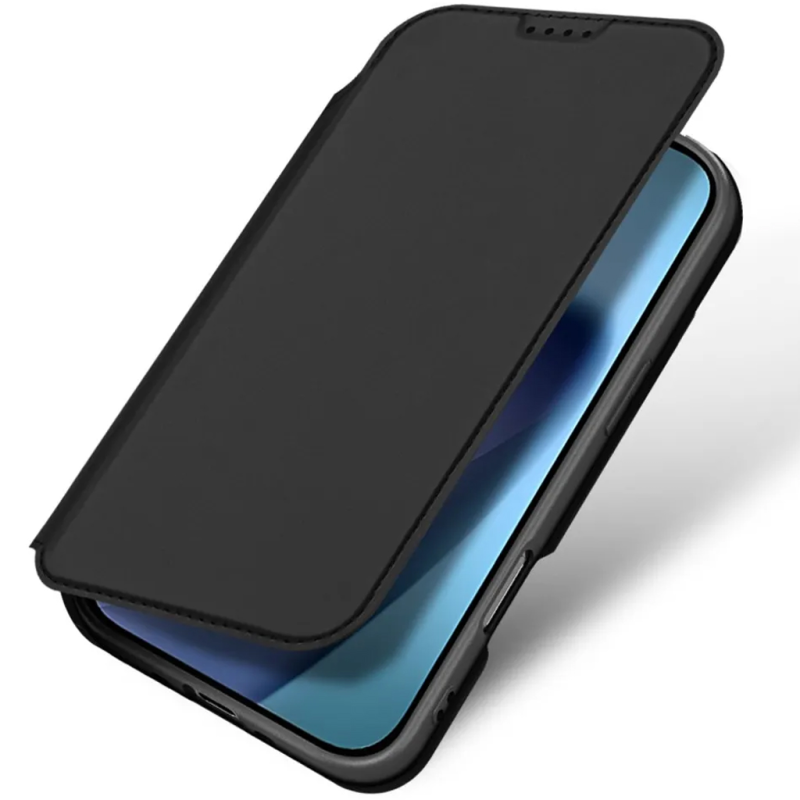 Чехол-книжка Dux Ducis с карманом для визиток для Apple iPhone 18 Pro Max / 17 Pro Max (6.9"), Черный 6, Искусственная кожа, купить оптом с доставкой