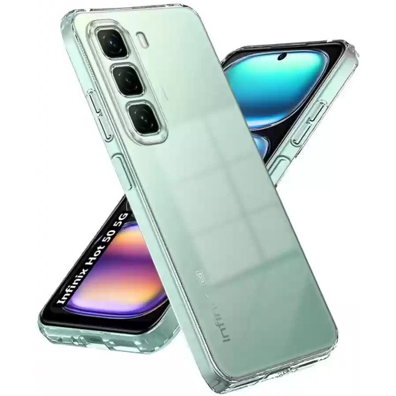 Прозорий чохол Epic Transparent Full Camera Protection для Infinix Hot 50 Pro | завтовшки 1.5 мм на малюнкі №1