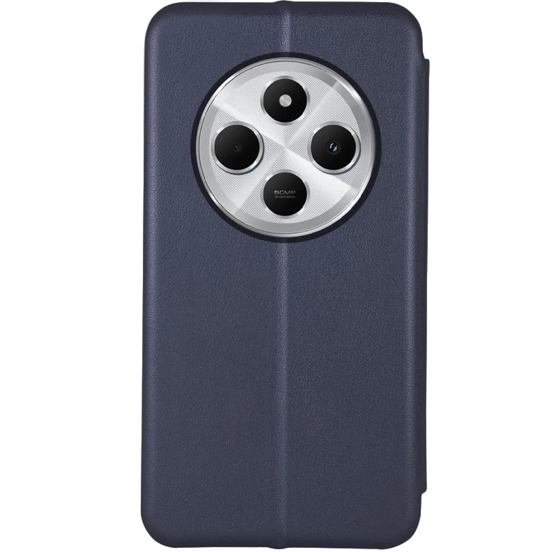 Кожаный чехол-книжка Classy для Xiaomi Redmi 14C / Poco C75, Темно-синий 1, Искусственная кожа, купить оптом с доставкой