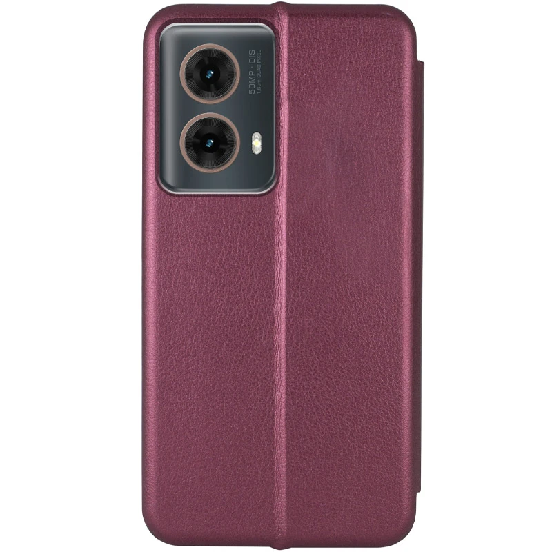 Кожаный чехол-книжка Classy для Motorola Moto G85, Бордовый 1, Искусственная кожа, купить оптом с доставкой
