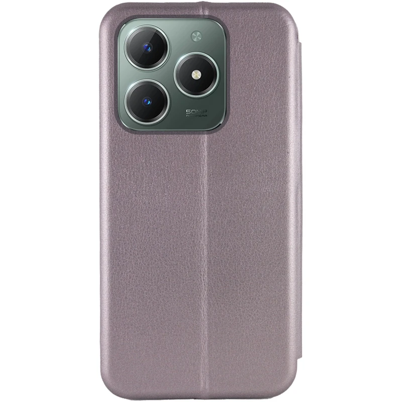 Кожаный чехол-книжка Classy для Realme C63 4G, Серый 3, Искусственная кожа, купить оптом с доставкой