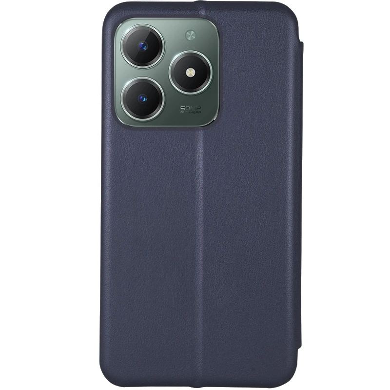 Кожаный чехол-книжка Classy для Realme C63 4G, Темно-синий 2, Искусственная кожа, купить оптом с доставкой