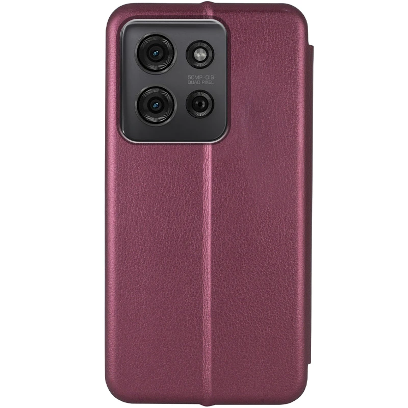 Кожаный чехол-книжка Classy для Motorola Moto G75 5G, Бордовый 1, Искусственная кожа, купить оптом с доставкой