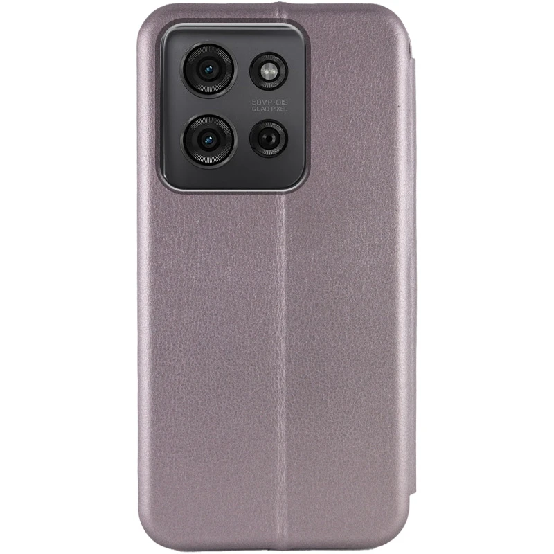 Кожаный чехол-книжка Classy для Motorola Moto G75 5G, Серый 1, Искусственная кожа, купить оптом с доставкой