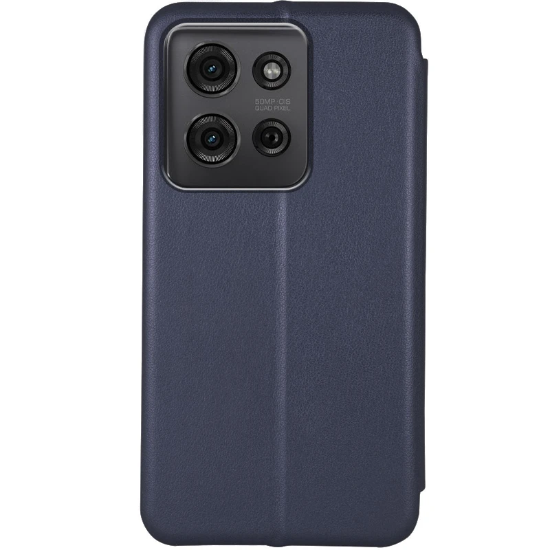Кожаный чехол-книжка Classy для Motorola Moto G75 5G, Темно-синий 1, Искусственная кожа, купить оптом с доставкой