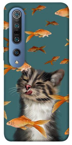 Чохол itsPrint Cat with fish для Xiaomi Mi 10 / Mi 10 Pro