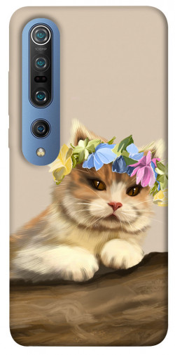 Чохол itsPrint Cat in flowers для Xiaomi Mi 10 / Mi 10 Pro
