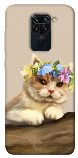 Чохол itsPrint Cat in flowers для Xiaomi Redmi Note 9 / Redmi 10X